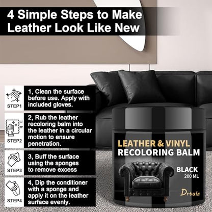 Black Leather Recoloring Balm (Black)