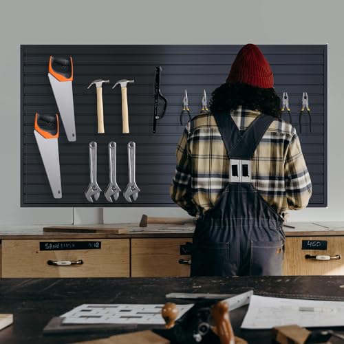 Slatwall Panel Wall Storage Systems (4x8ft / Black)