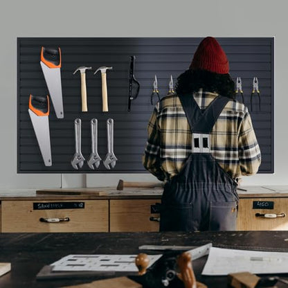 Slatwall Panel Wall Storage Systems (4x8ft / Black)