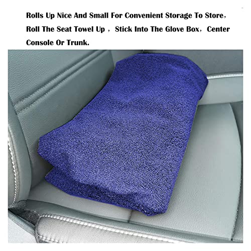 Car Seat Cover Protector Front Seats (2Pcs Front Seat Towel / Blue)