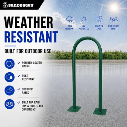 U Shaped Bike Rack (Green)