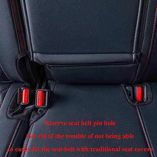 Custom Seat Covers for KIA Sportage 2017 (Black with Red Piping / 2017-2022 Sportage S,EX,LX,SX,SX TURBO)