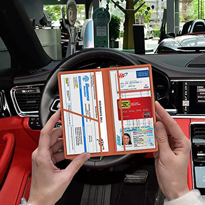 Car Registration & Insurance Card Holder (Brown)
