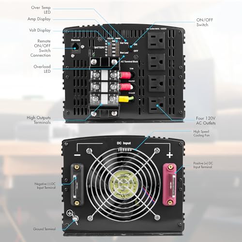 EL3746 12V 8000 Watt Power Inverter with Remote Control (8000W - 12V)