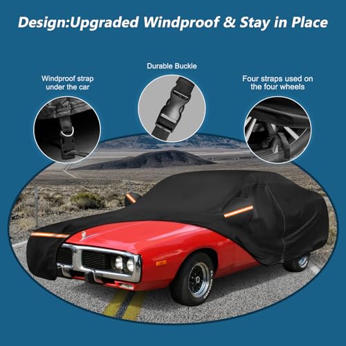 Car Cover for Dodge Charger 1968 (Black / for Dodge Charger 1968-1974)