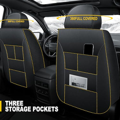 Custom Fit for Ford Ranger Seat Covers 2026 2025 (5 Seats #073 Black)
