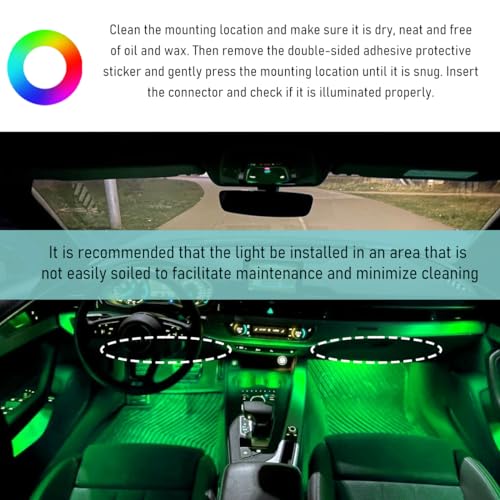 Car LED Strip Light (USB / Green)