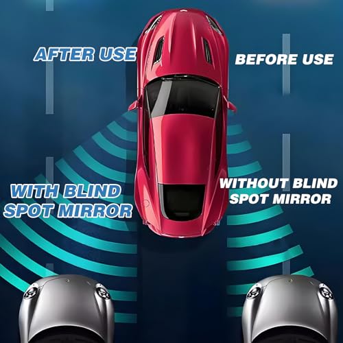 4Pcs Cars blind spot mirror Heart Shaped Car Side Mirror Car Accessories Adjustabe Angle Removable Wide Angle Convex RearView Mirror Enhanced Safety Universal Stick (Heart-4Pcs)