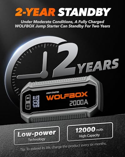 2000A &44.4Wh Battery Jumper Starter Portable (2000A)