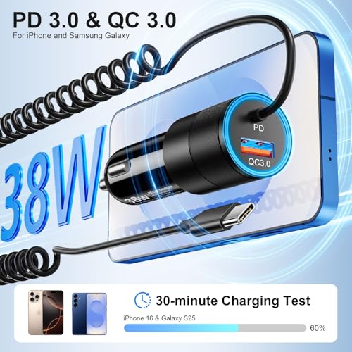 Car Charger USB C (Black / 1-Pack)