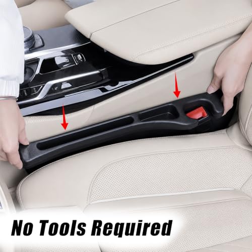 Car Seat Gap Filler Organizer 2 PCS Black Universal Seat Gap Plug Blocker Anti (Style 2 / Black)