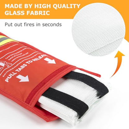 Emergency Fire Blanket (Fiberglass-4pack)