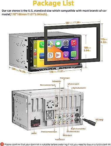 Double Din Car Stereo with CD (Style-A)
