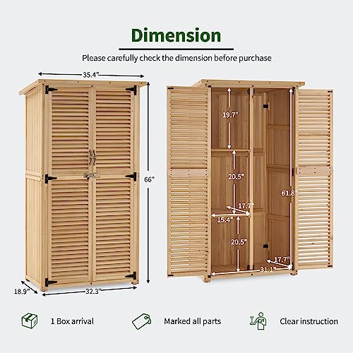 Outdoor Storage Cabinet (Natural / Medium)