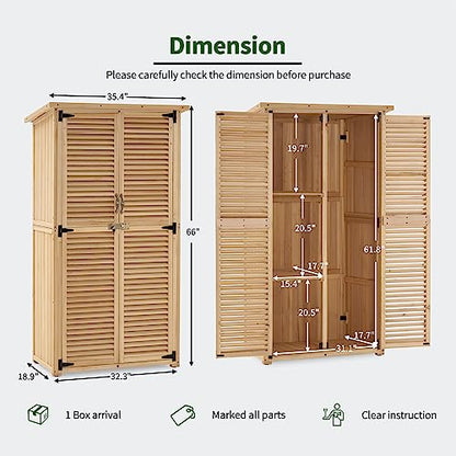 Outdoor Storage Cabinet (Natural / Medium)