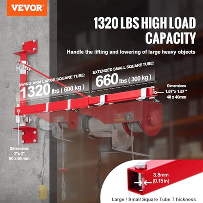 Wall Mount Jib Crane (660/1320 LBS)