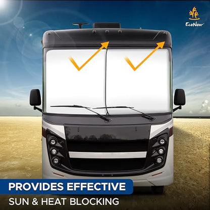 2 Piece Foldable RV Windshield Sun Shade (XX-Large)