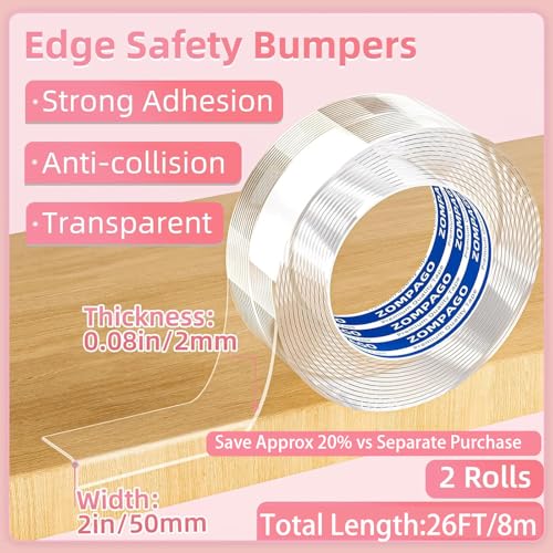 Baby Corner Proofing Edge Protector Strip (2 Rolls / 2 Roll, 2in x 13FT)