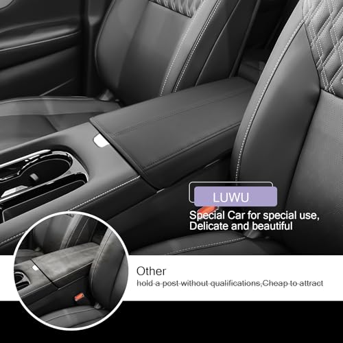 2025 2026 Murano Center Console Cover Compatible with 2025 2026 Nissan Murano Accessories 2025 Murano SL (2025-2026 Murano Thin Black)