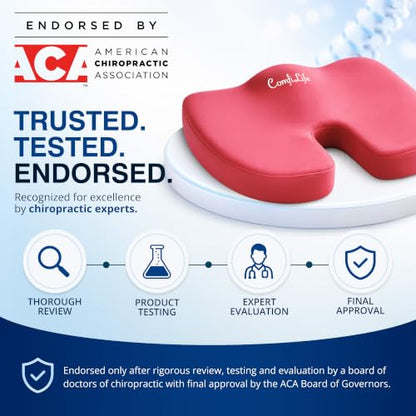 Extra Large Gel & Memory Foam Seat Cushion (Pink / X-Large)