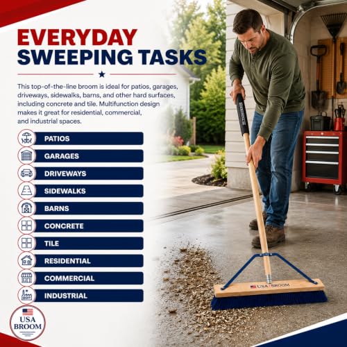 24" Blue Everyday Sweep Indoor (Style Everyday Sweep - Blue / 1 Pack)