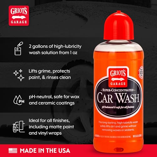 Super Concentrated Car Wash for Vehicle Washing and Cleaning (16 Fl Oz (Pack of 1))