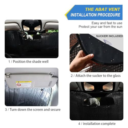 Car Windshield Sun Shade Cat Astronaut Foldable Car Front Windshield Sunshade Blocks UV Rays Sun Visor Sun Heat Protection for Car Truck SUV to Keep Your Vehicle Cool (Medium / Cat Astronaut)