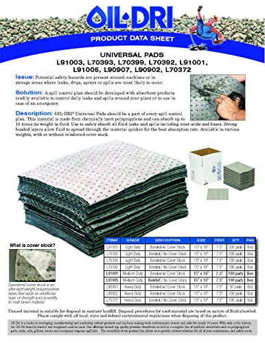 L90902 15" W x 19" L Universal Heavy Weight Bonded Perforated Pads (100 Pads/Box / Heavy Weight)