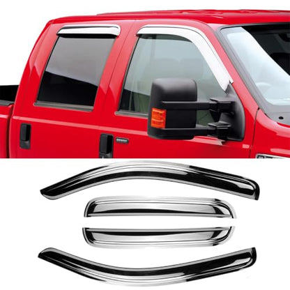 Window Visors for 01 (01-03 SuperCrew Cab (Chrome))