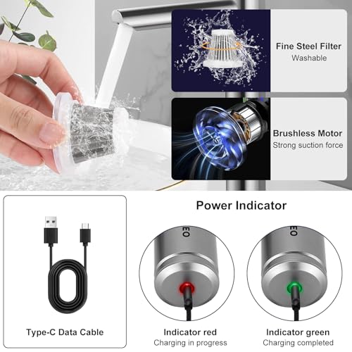 Handheld Vacuum Cordless (Silver Gray With Brushless Motor)