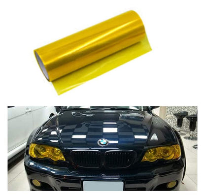12 by 48 Inches Self Adhesive Headlight (12 X 48 / Golden)