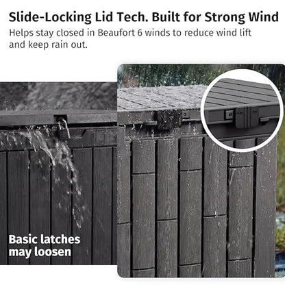 31 Gallon Outdoor Storage Box (Black / 31 Gallon)