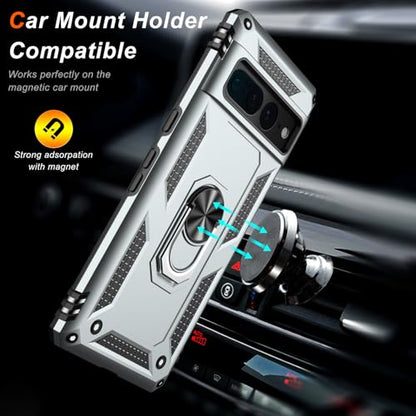for Google Pixel 7 Pro Case with Screen Protector (Silver / Google Pixel 7 Pro)
