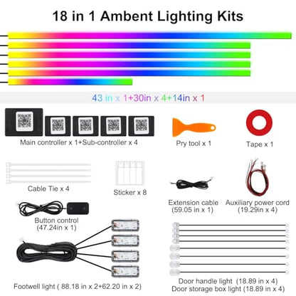 Acrylic Interior Car LED Lights