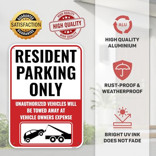 1PC Resident Parking Sign (14" x 10")