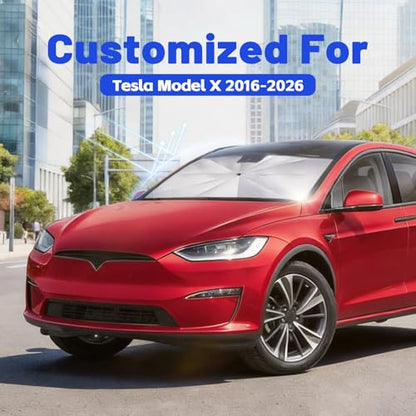 Car Windshield Sun Shade Umbrella for Tesla Model X 2016 (For Tesla Model X 2016-2026)