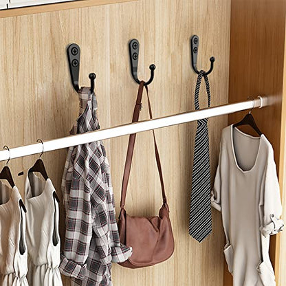 15 Pack Black Wall Mount Hooks for Hanging Coats & Towels (15PCS Black Hooks)