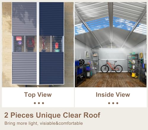 10x10 FT Metal Outdoor Storage Shed (10x10 FT)
