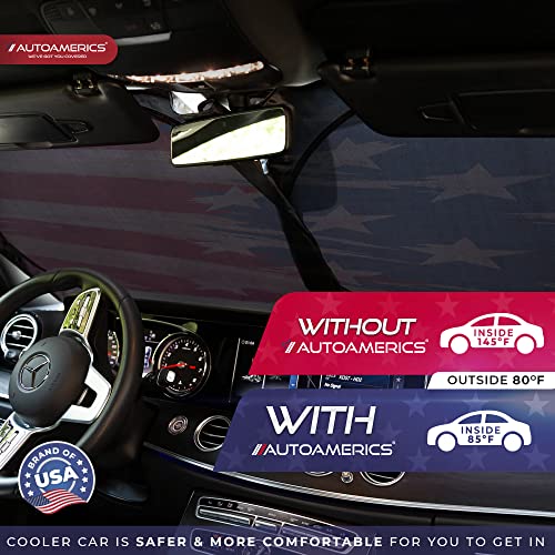1 Piece Windshield Sun Shade USA Art Flag (USA ART FLAG-1 / LARGE = 64 x 33.5 inches)