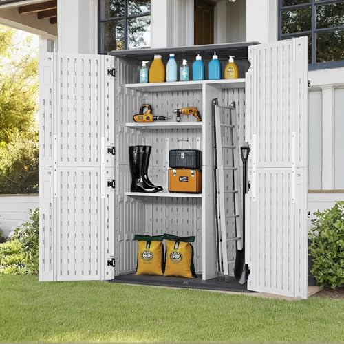 Macrout 50 Cu Ft Outdoor Storage Cabinet with Shelves (Medium)