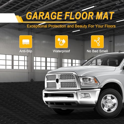 7.5x20 FT Garage Floor Mat (Black / 7.5x20 FT)