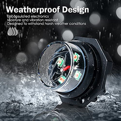 Amber Green LED Hideaway Strobe Lights Kit (Amber Green / 8 pcs)