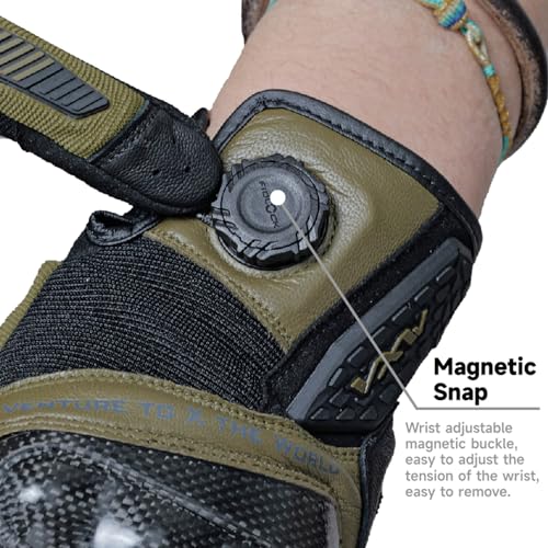High Protection Motorcycle Gloves for Men (Large / Green)