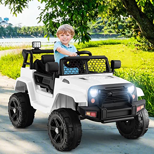 Kids Ride On Truck (White)