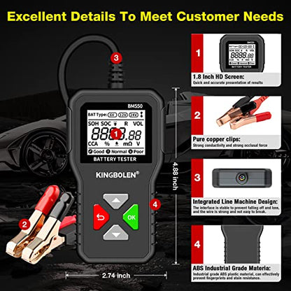 BM550 6V 12V 24V Car Battery Tester (BM550 battery tester)