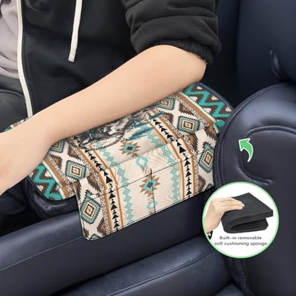Aztec Wolf Dream Catcher Auto Center Console Pad Non (Aztec Wolf Dream Catcher)