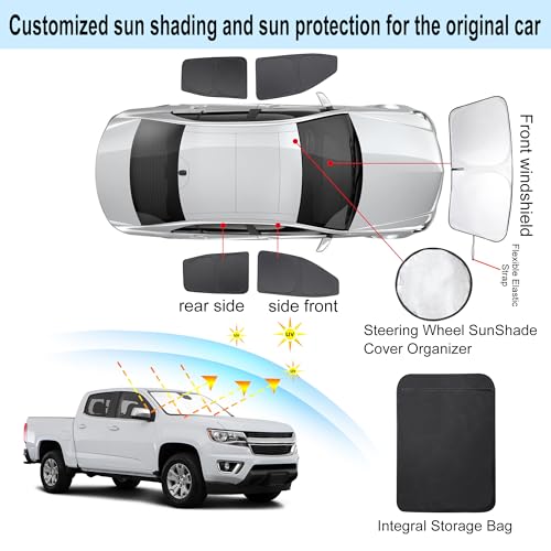 Window Shades for Chevrolet Colorado Pickup Truck 2015