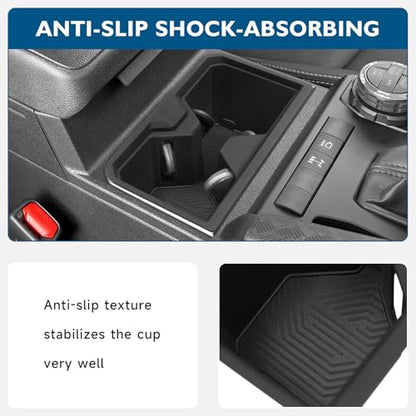 Car Cup Holder Insert Compatible with Toyota 4Runner 2025 2026 Accessories Silicone Material Center Console Cup Holder Protector Organizer (For 2025-2026 4Runner)