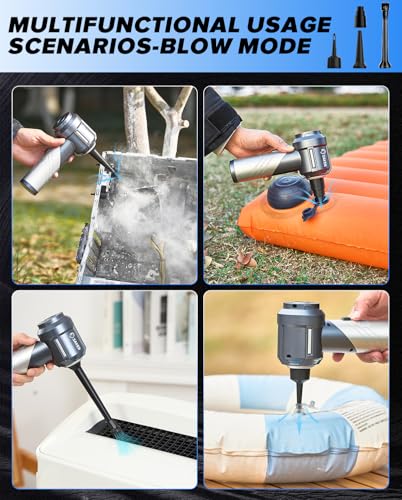 Handheld Car Vacuum Cordless Portable 17000PA Foldable HL133 Silver (Silver)