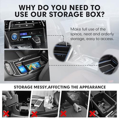 2PCS Center Console Organizer for 2021 (2021-2024 Toyota Venza 2PCS)